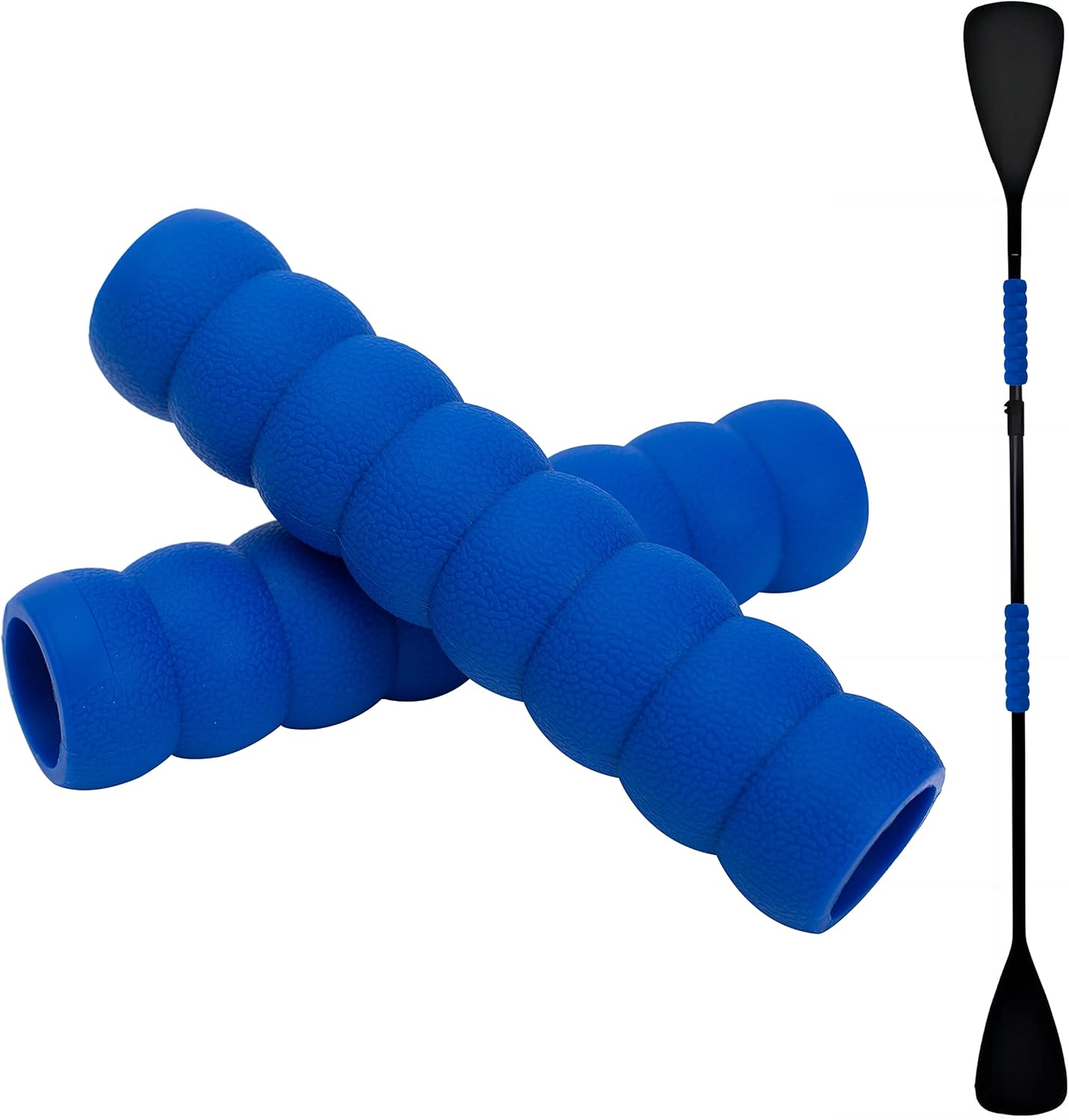 Kayak paddle grips in different colors