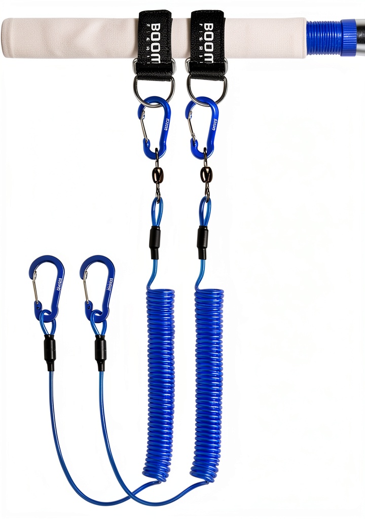 Booms Fishing kayak lanyard in use